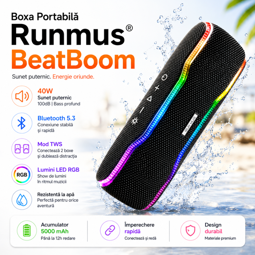 Boxa Portabila Runmus BeatBoom