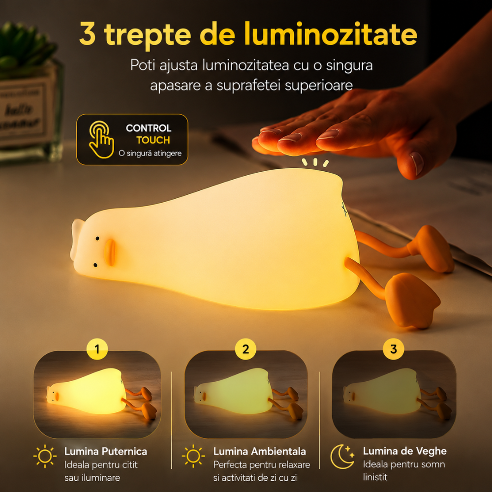 Lampa de Veghe Copii Techone Ratusca Adormita Touch