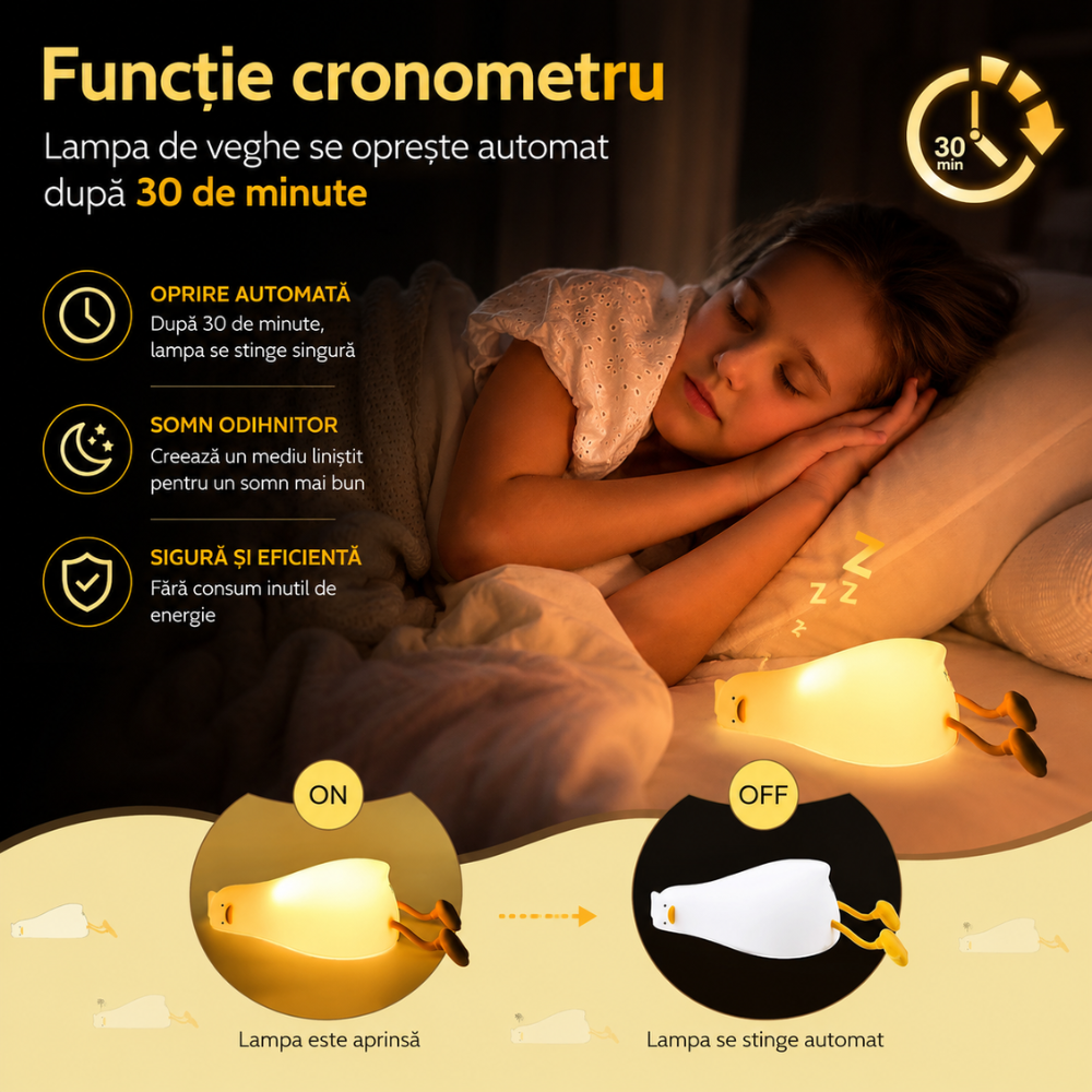 Lampa de Veghe Copii Techone Ratusca Adormita Touch