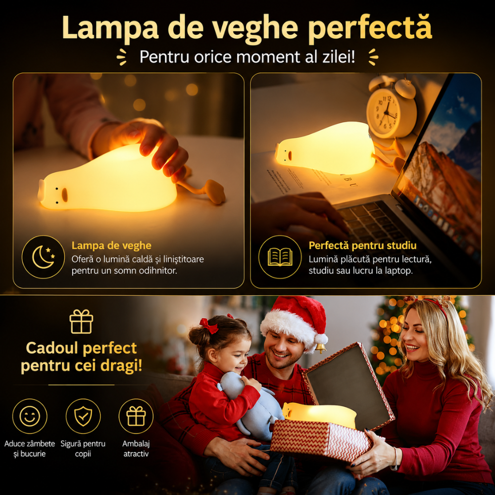 Lampa de Veghe Copii Techone Ratusca Adormita Touch