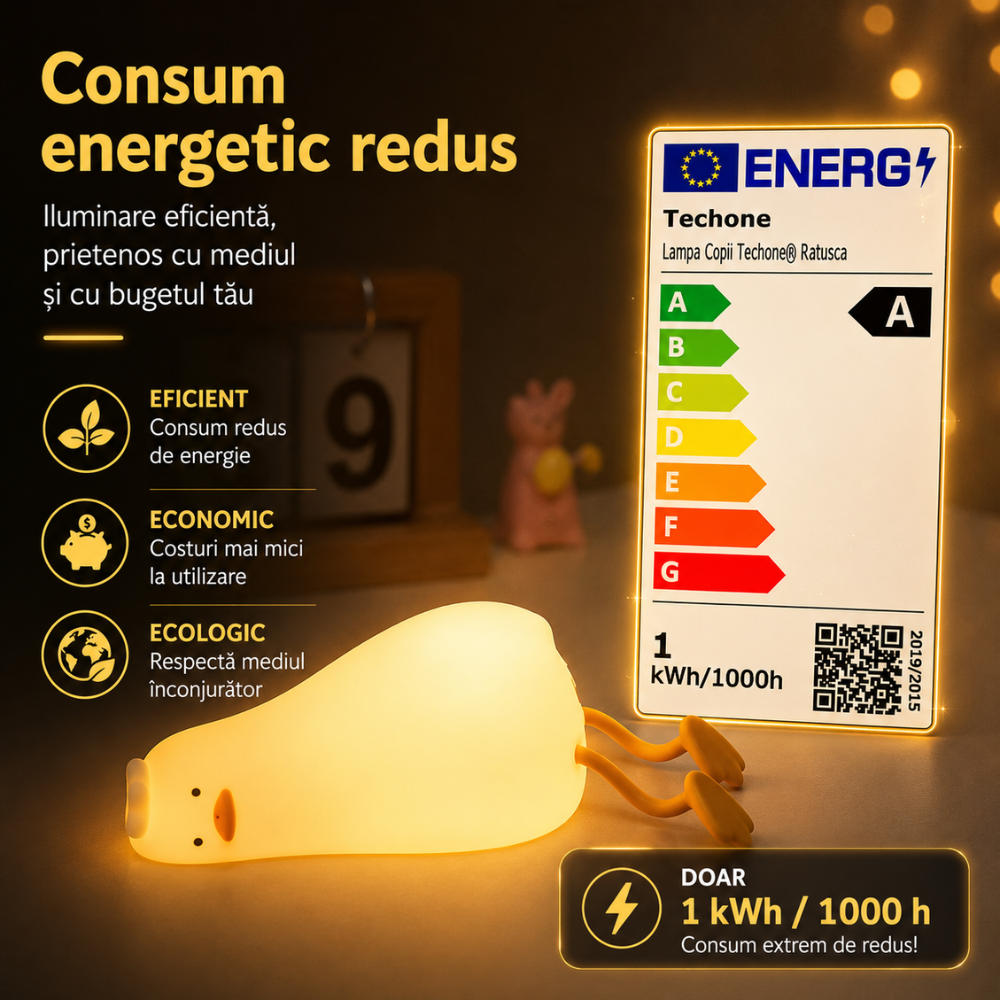 Lampa de Veghe Copii Techone Ratusca Adormita Touch