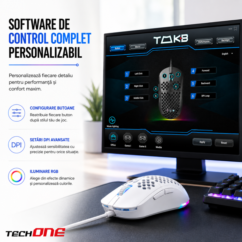 Mouse Gaming Profesional Techone ShadowStrike Pro