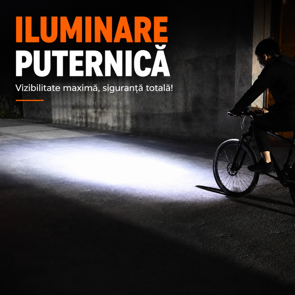 Far bicicleta cu ciclocomputer Huerler FY-321