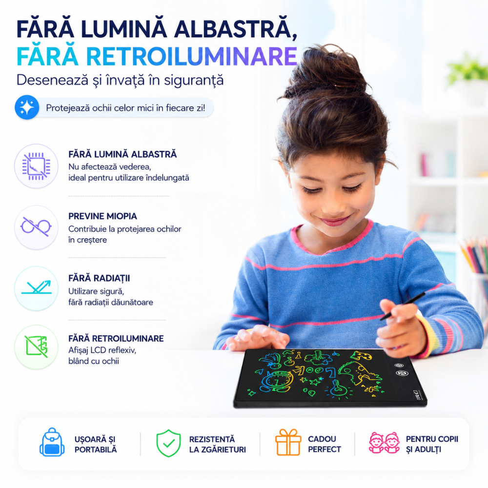 Tableta de scris si desenat color dubla Techone 095B
