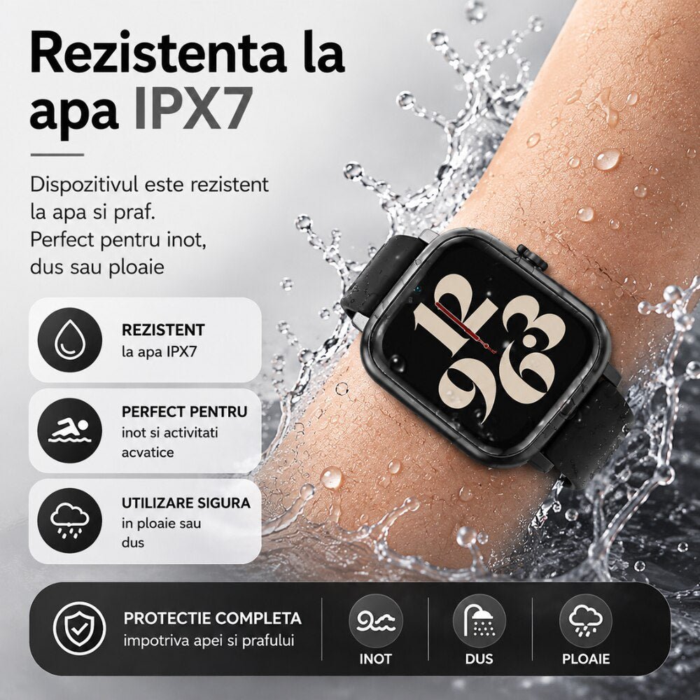 Ceas Smartwatch GPS Copii Cu Localizare Si Telefon Techone® TrackMe KT34 Pro, Negru