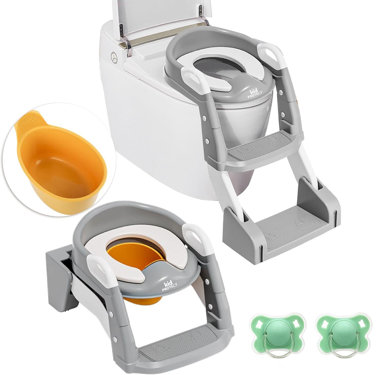 Reductor WC Copii si Olita 2 in 1 Cu Trepte KidProtect GrowStep Toilet