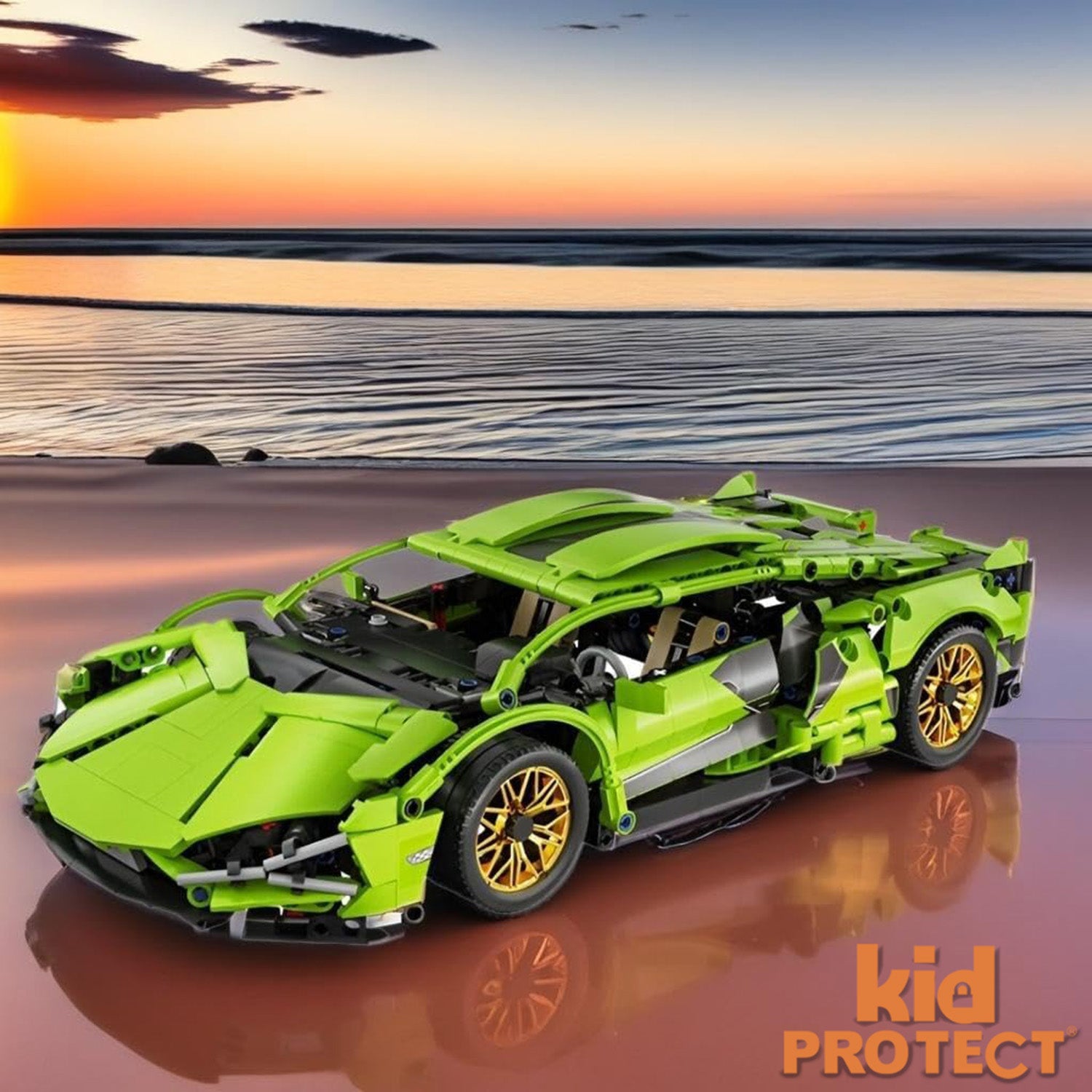 Set de Constructie cu Piese Tip Lego Kidprotect Lamborghini Huracan