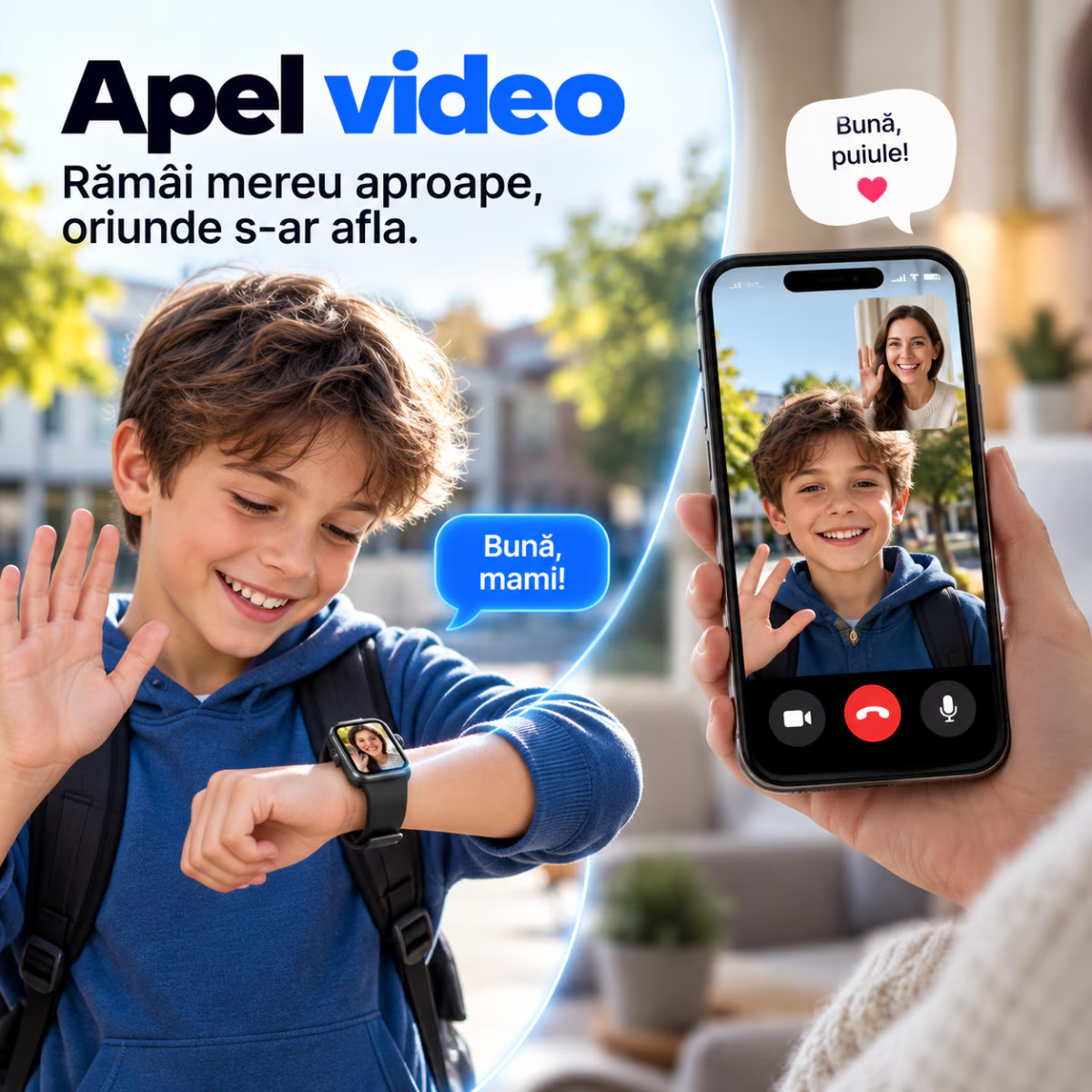 Ceas Smartwatch Copii Cu Localizare GPS Si Telefon Techone T72 Pro Teen Guard, Argintiu