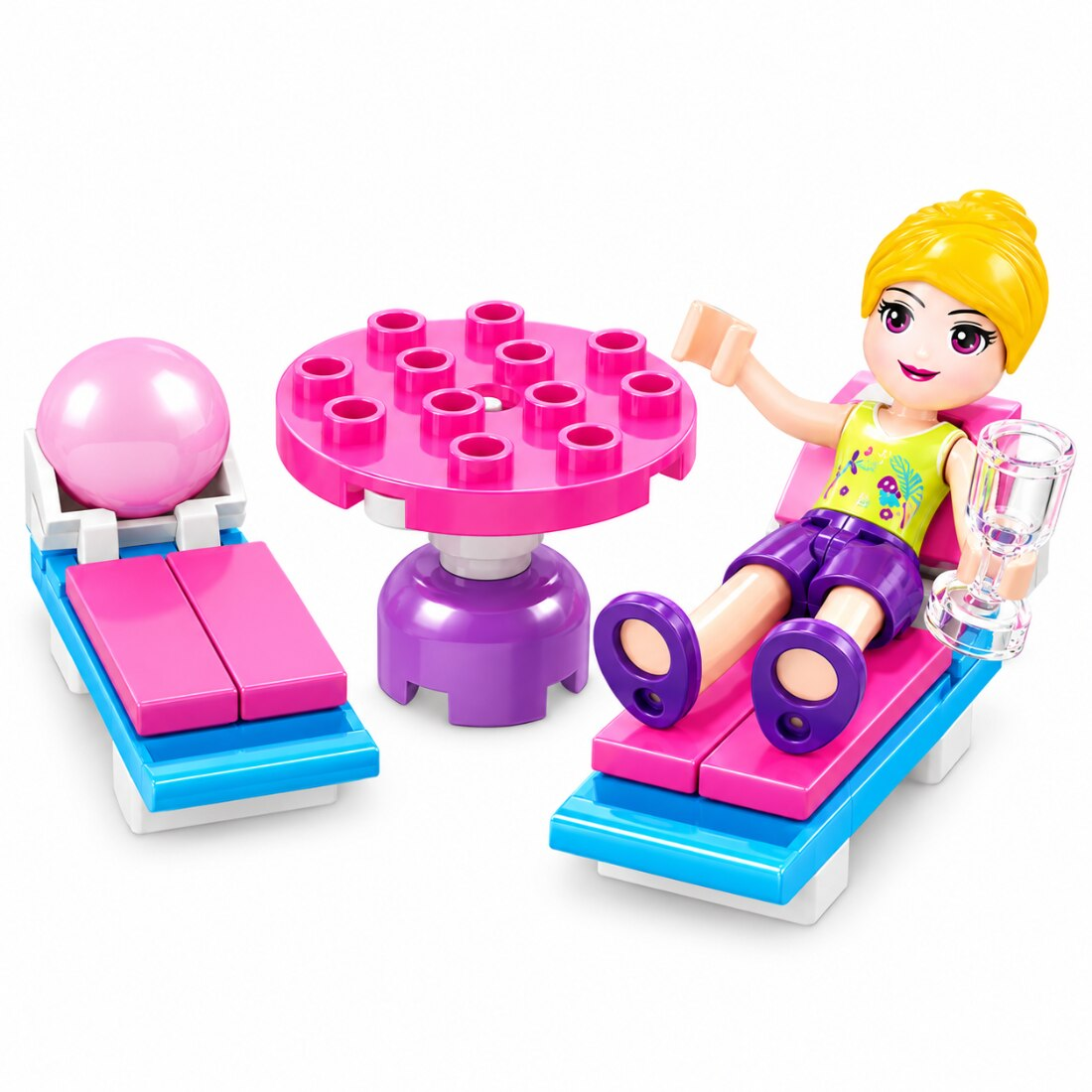 Set de Constructie cu Piese Tip Blocuri Constructie 191 Piese MiniBric Beach Sunshine, 4552