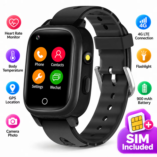 Ceas Smartwatch Copii Cu Localizare GPS Si Telefon Techone T5S Vital Guard, Negru