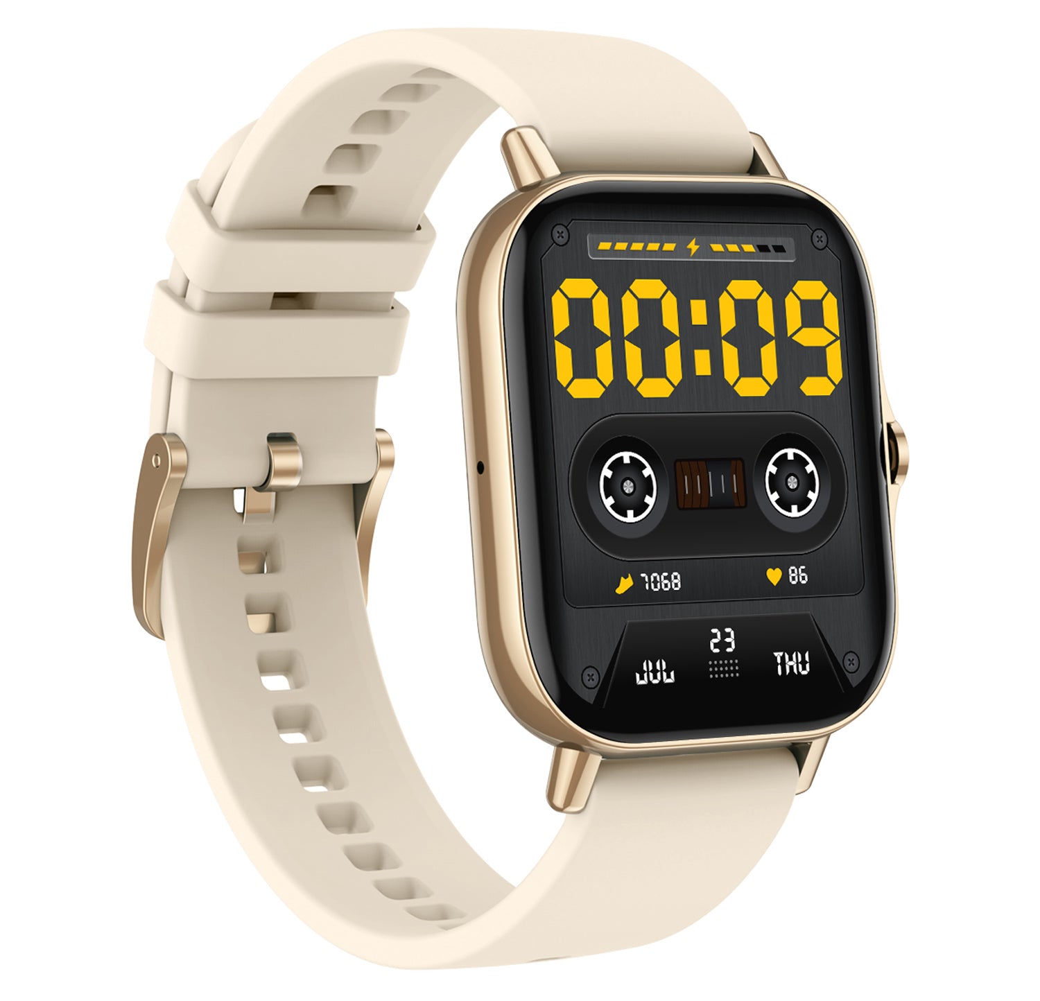Ceas smartwatch femei TechON DT94 Plus+, Auriu