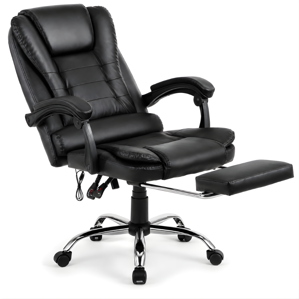 Scaun De Birou Directorial Ergonomic Cu Masaj KD Home ErgoLux Prime, Negru