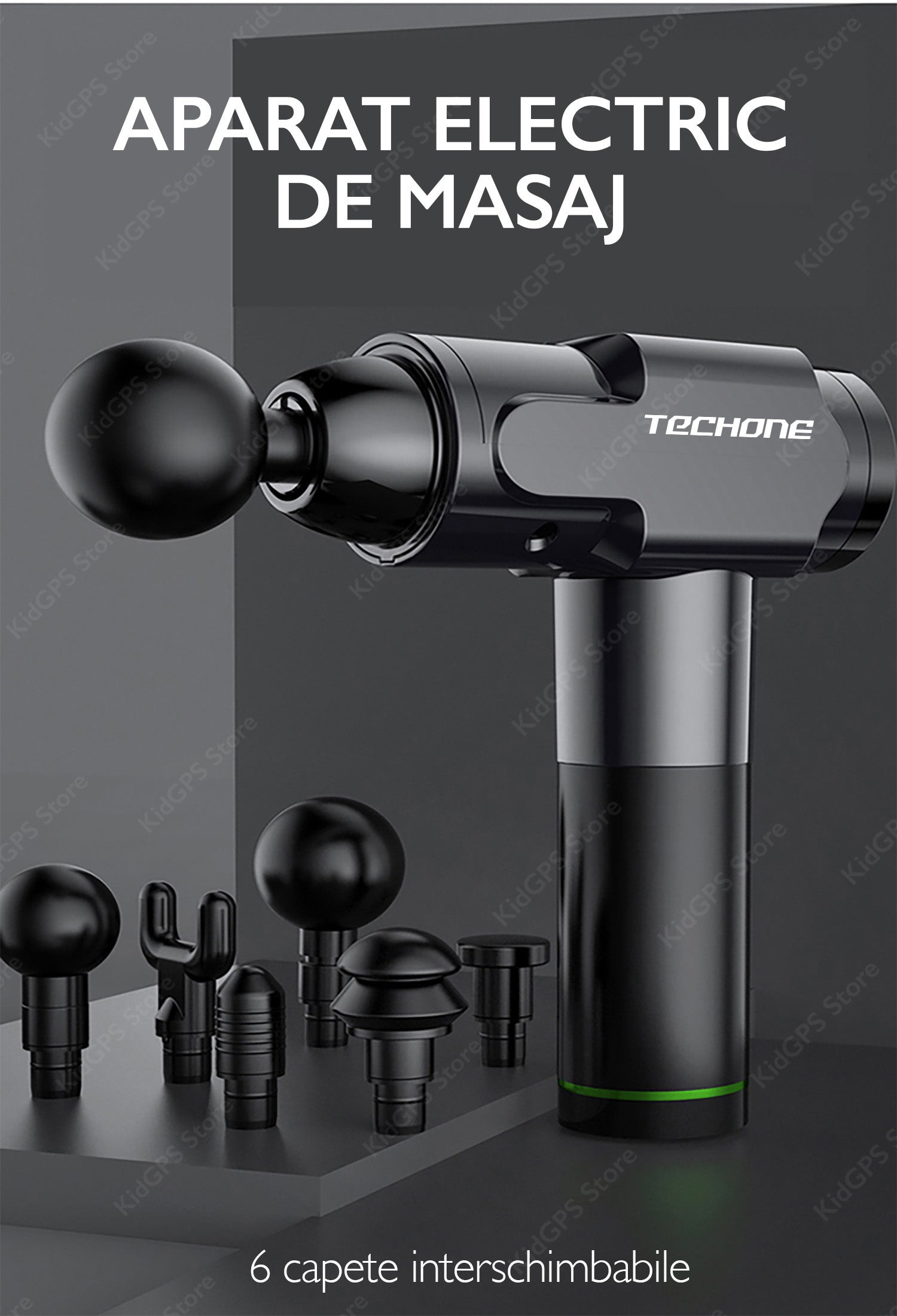 Aparat pentru masaj profesional tip pistol Horigen Techone Power Pro V2 EM006
