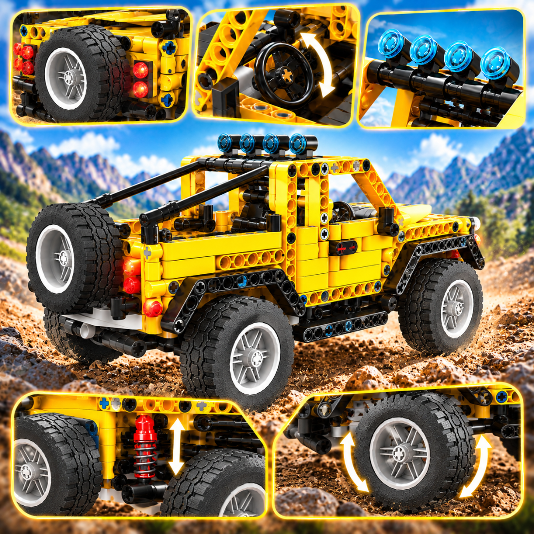 Set de Constructie cu Piese Tip Blocuri Constructie 491 Piese MiniBric Climbing Beast 5800
