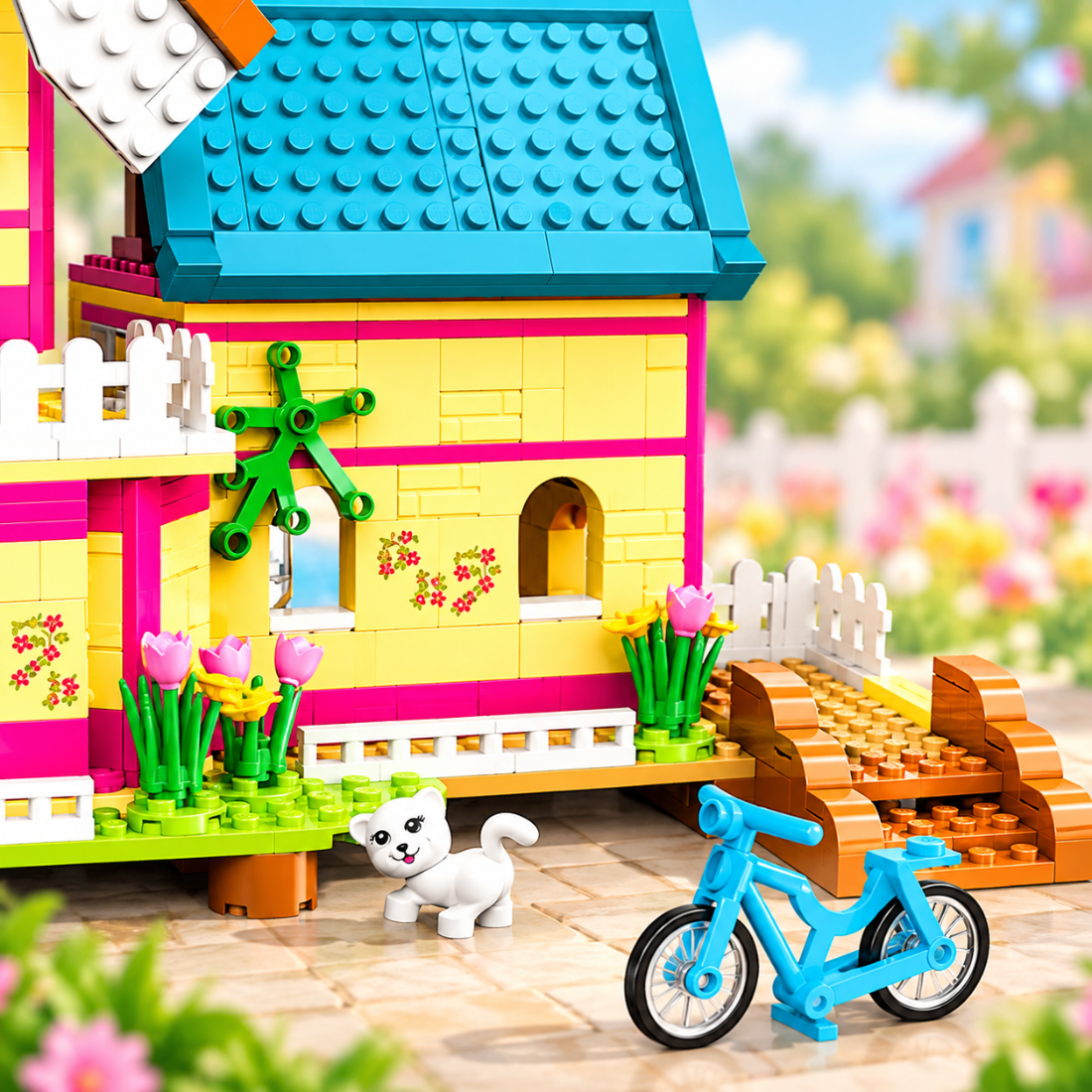 Set de Constructie cu Piese Tip Blocuri Constructie 658 Piese MiniBric Windmil 4576