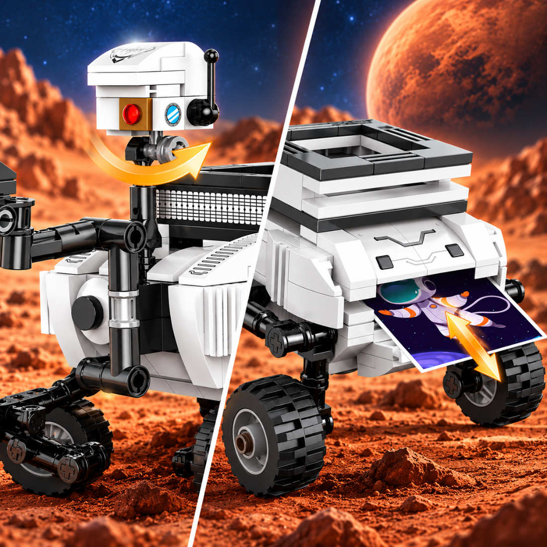 Set de Constructie cu Piese Tip Blocuri Constructie 326 Piese MiniBric Mars Rover 4429