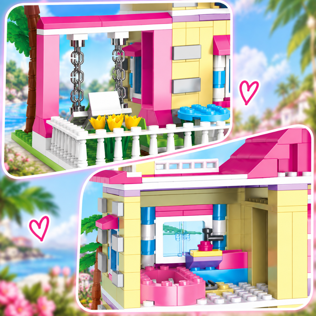 Set de Constructie cu Piese Tip Blocuri Constructie 892 Piese MiniBric Happy Hours 4512