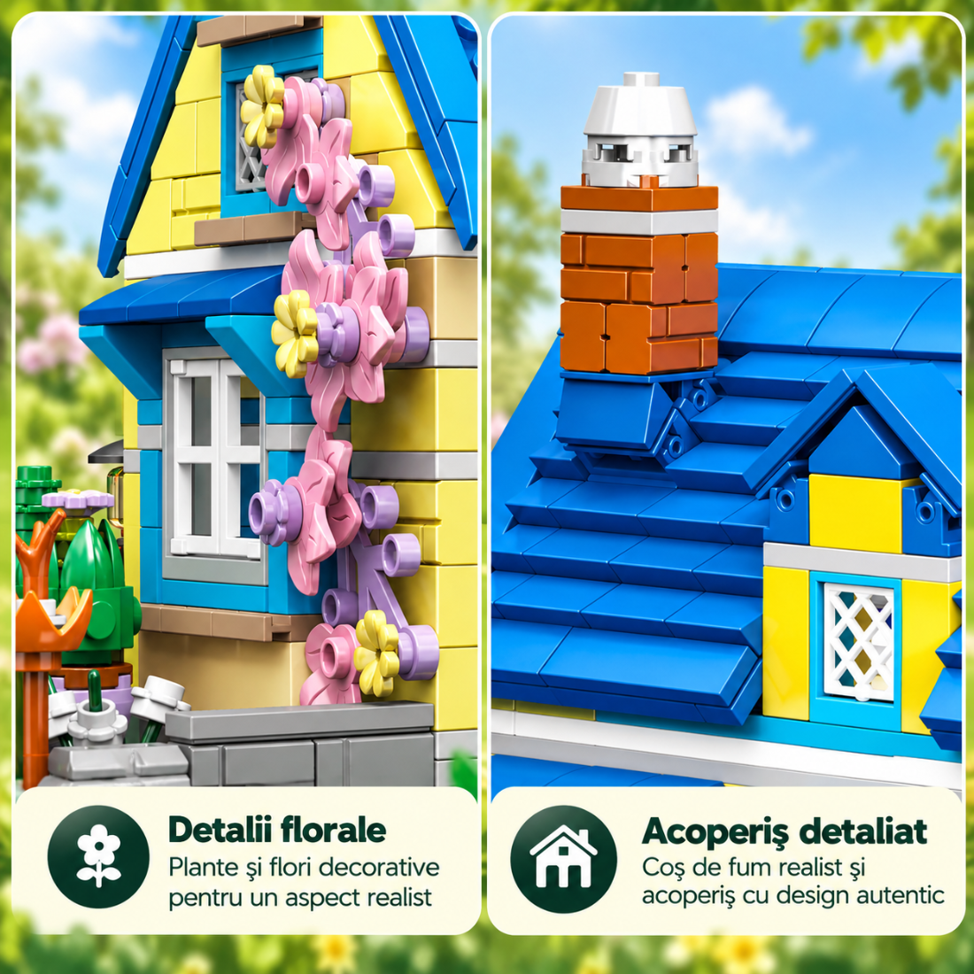 Set de Constructie cu Piese Tip Blocuri Constructie 792 Piese MiniBric The Blue Garden House 2901