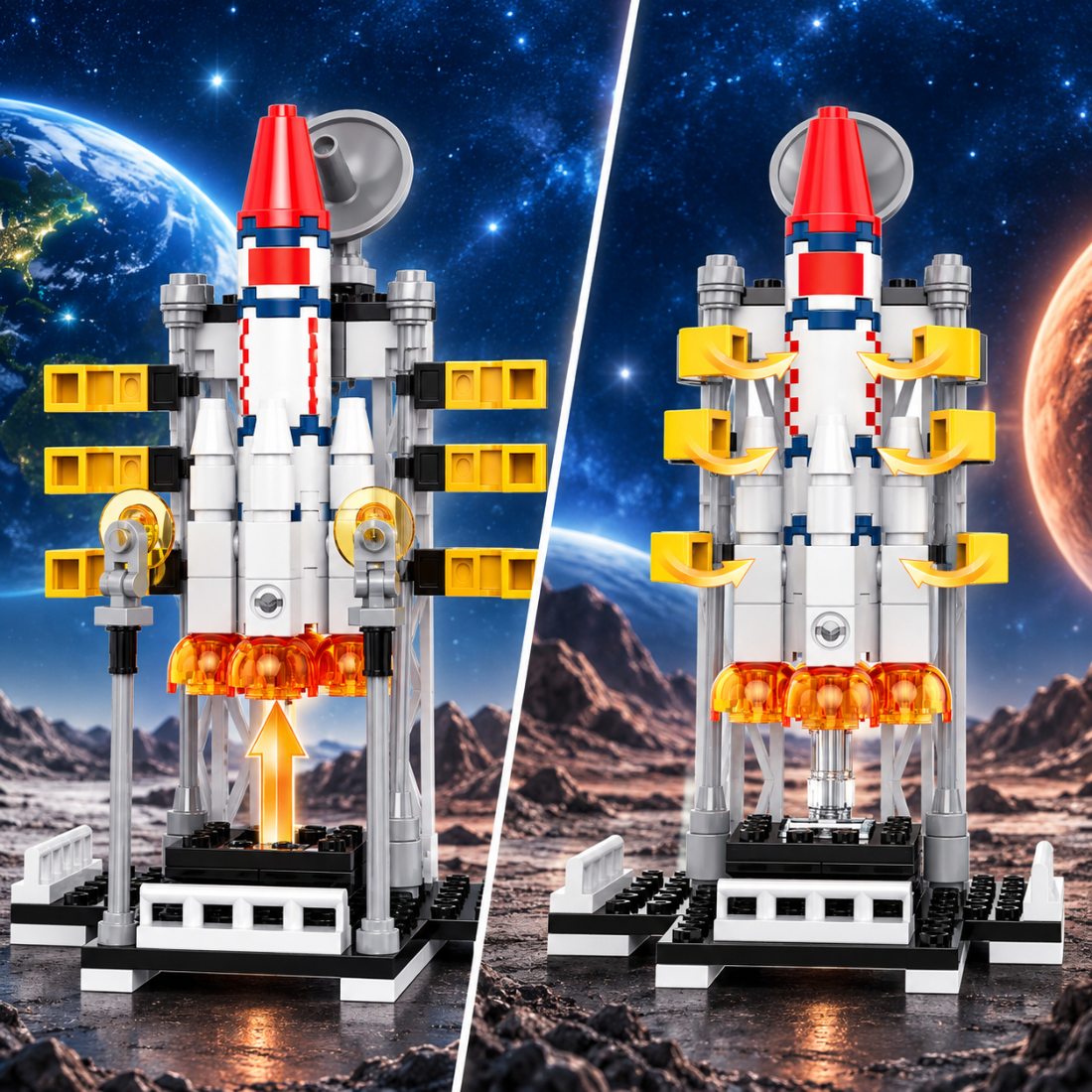 Set de Constructie cu Piese Tip Blocuri Constructie 127 Piese MiniBric Starbound 4435