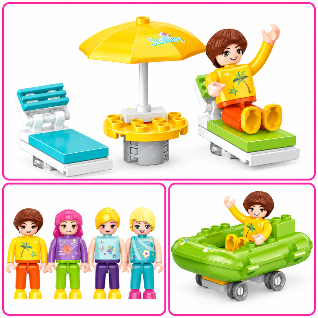 Set de Constructie cu Piese Tip Blocuri Constructie 715 Piese MiniBric Water Park 4558