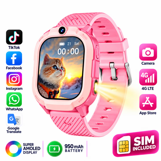 Ceas Smartwatch Copii Cu Localizare GPS Si Telefon Techone T70 Mini Go, Roz