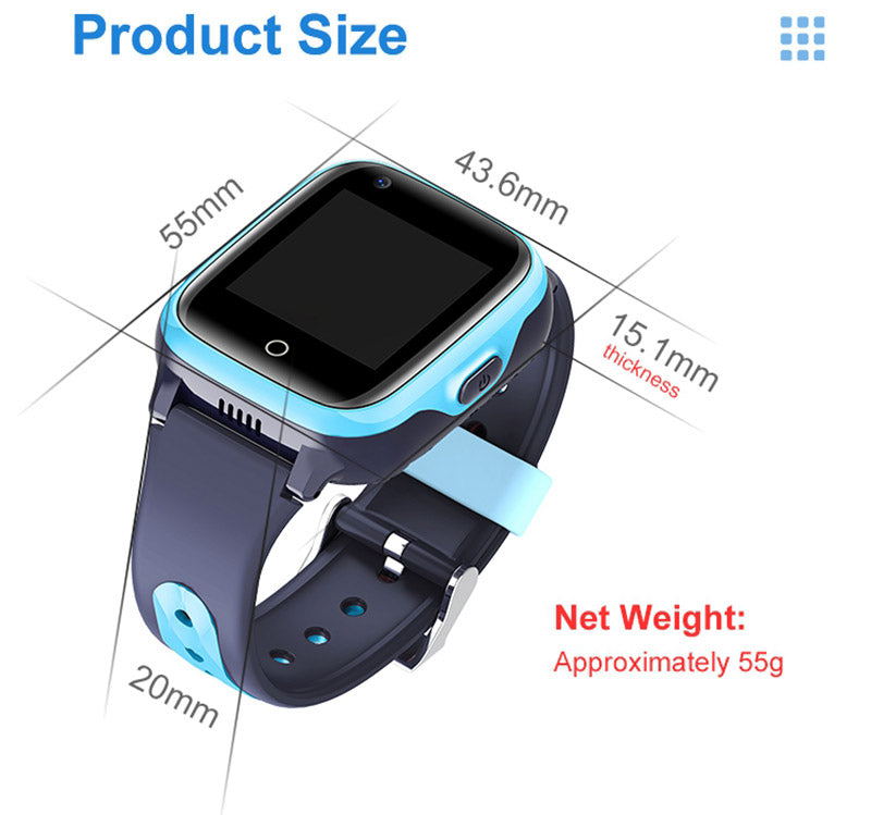 Ceas smartwatch GPS copii Techone CT15 4G, Albastru