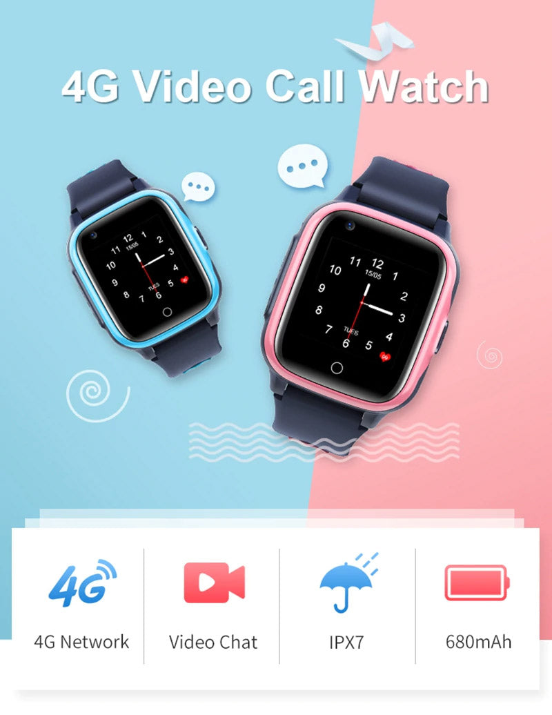 Ceas smartwatch GPS copii Techone CT15 4G, Albastru