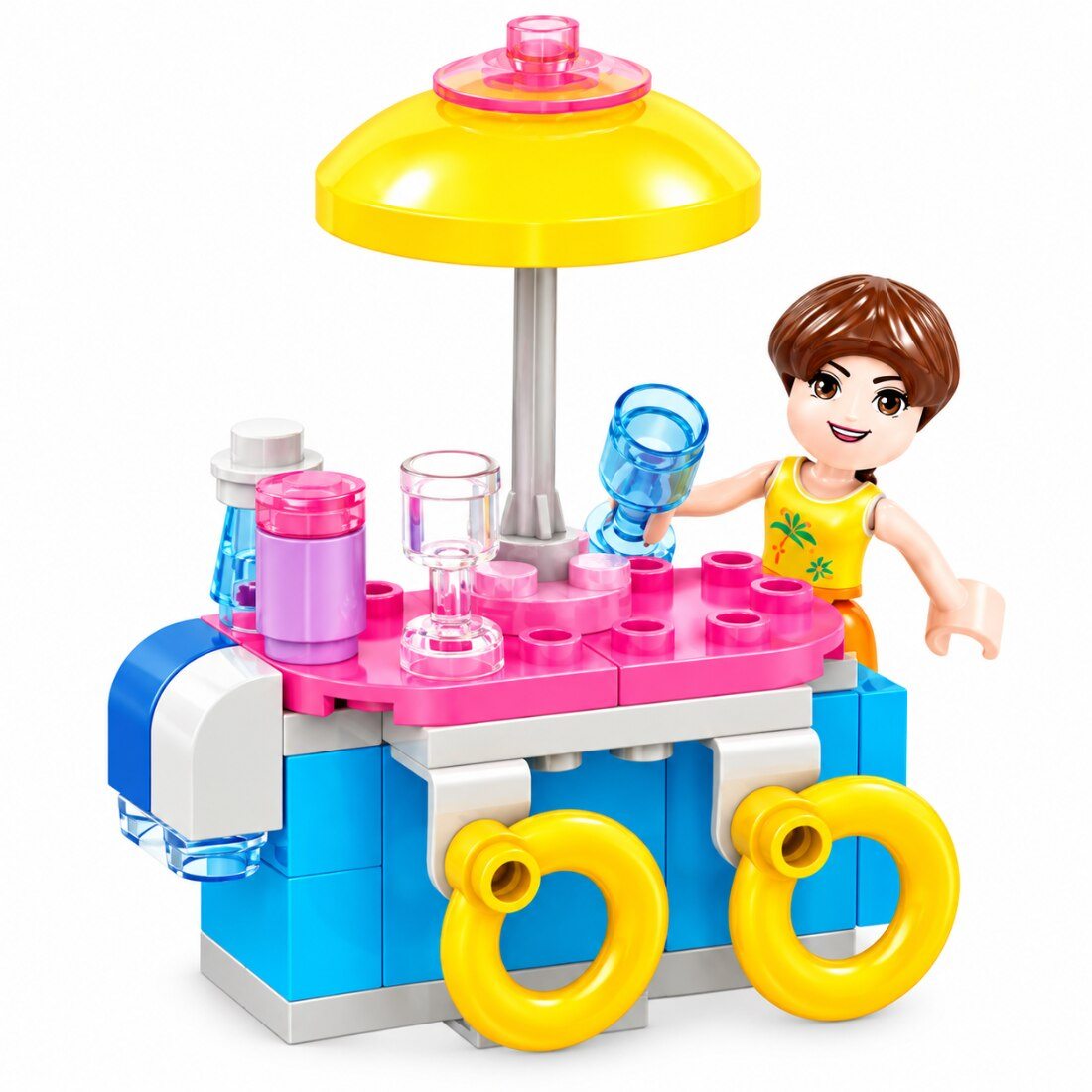 Set de Constructie cu Piese Tip Blocuri Constructie 191 Piese MiniBric Beach Sunshine, 4552