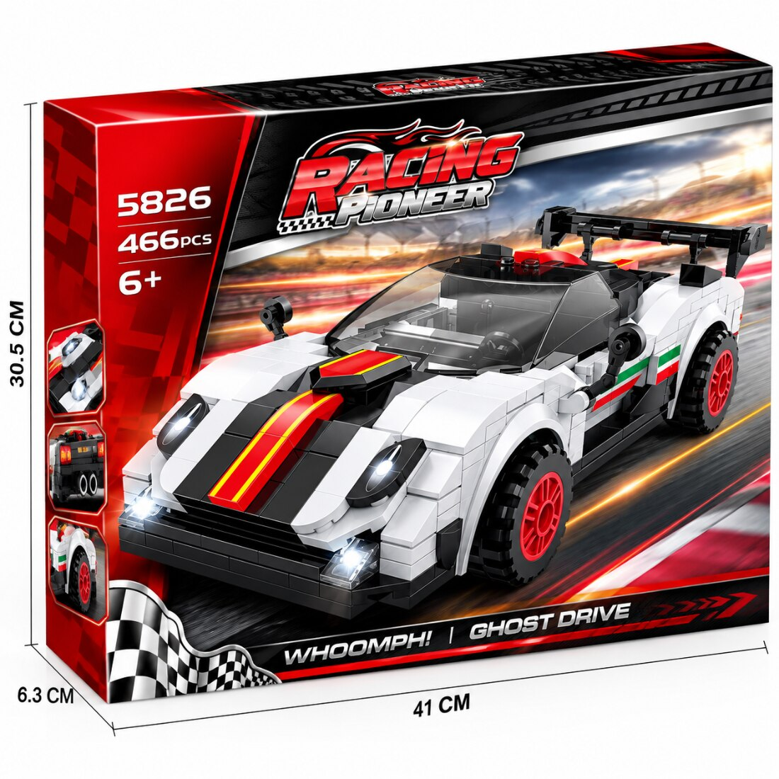 Set de Constructie cu Piese Tip Blocuri Constructie 466 Piese MiniBric Colectia Xtrem Wheels, 5826