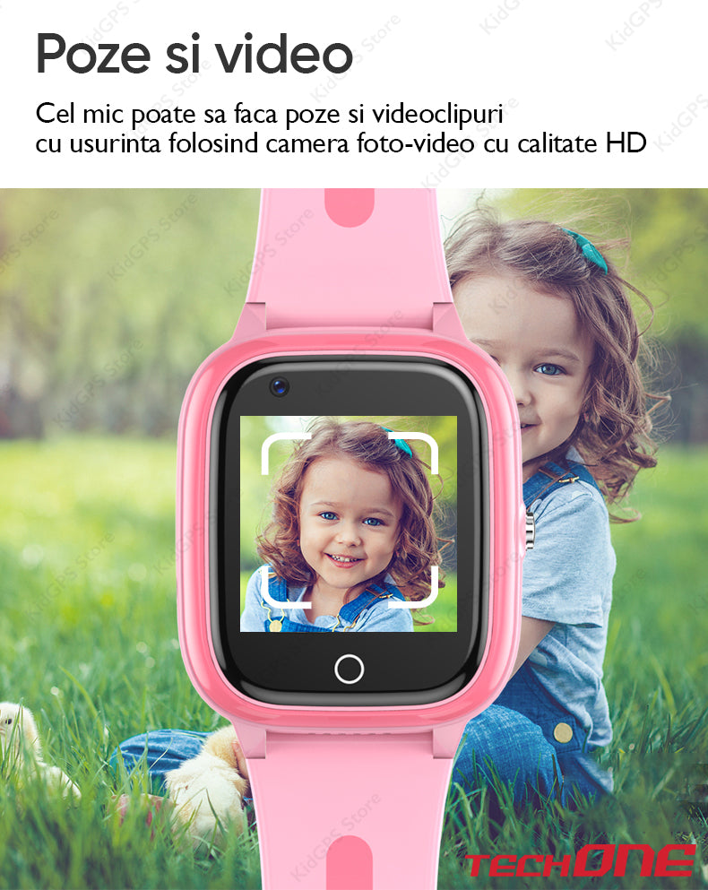 Ceas smartwatch GPS copii Techone CT03, Albastru