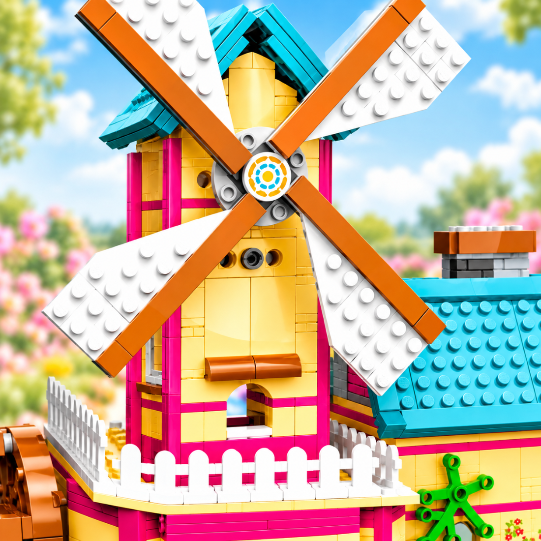 Set de Constructie cu Piese Tip Blocuri Constructie 658 Piese MiniBric Windmil 4576