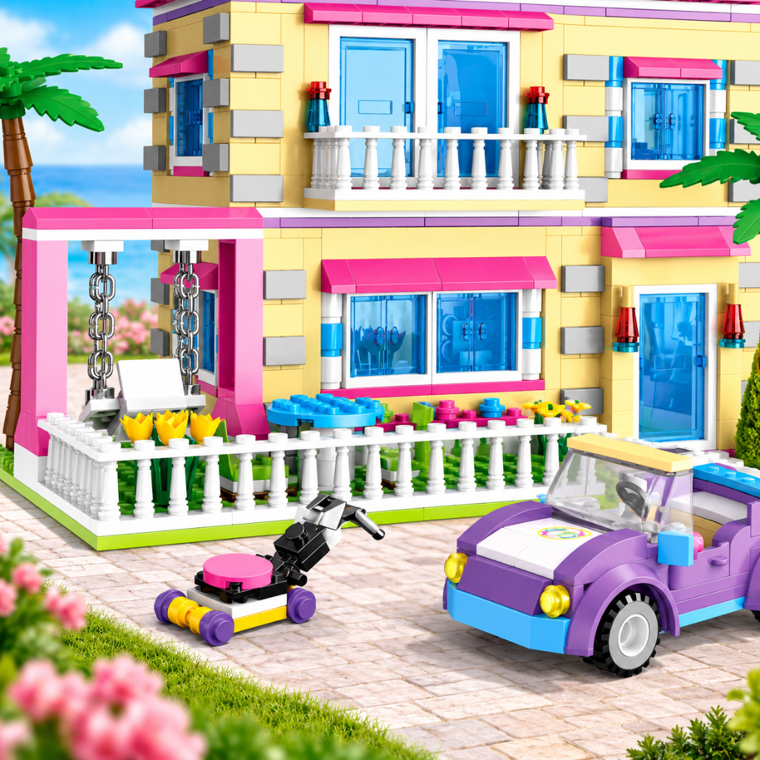 Set de Constructie cu Piese Tip Blocuri Constructie 892 Piese MiniBric Happy Hours 4512