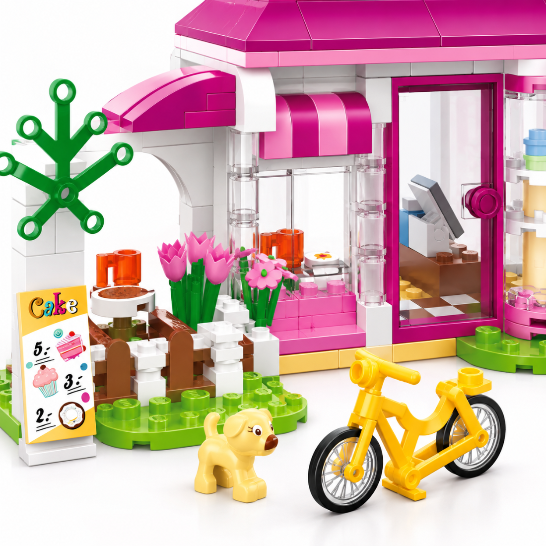 Set de Constructie cu Piese Tip Blocuri Constructie 240 Piese MiniBric RestoCafe 4573