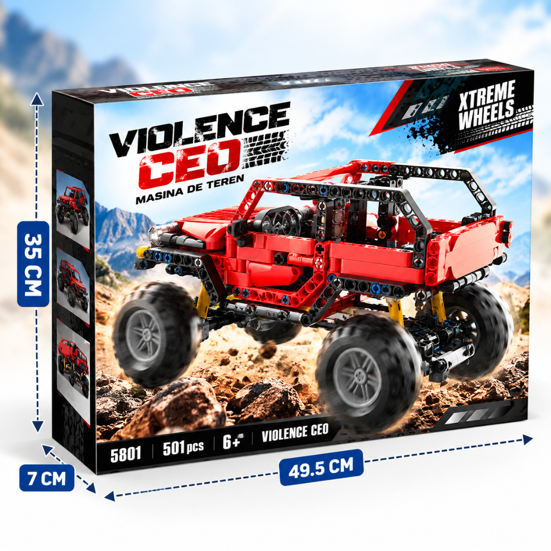 Set de Constructie cu Piese Tip Blocuri Constructie 501 Piese MiniBric Violence Ceo 5801