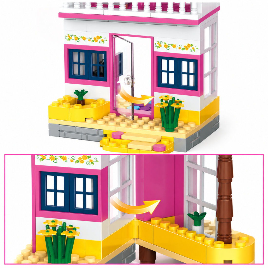 Set de Constructie cu Piese Tip Blocuri Constructie 395 Piese MiniBric Beach House 4550