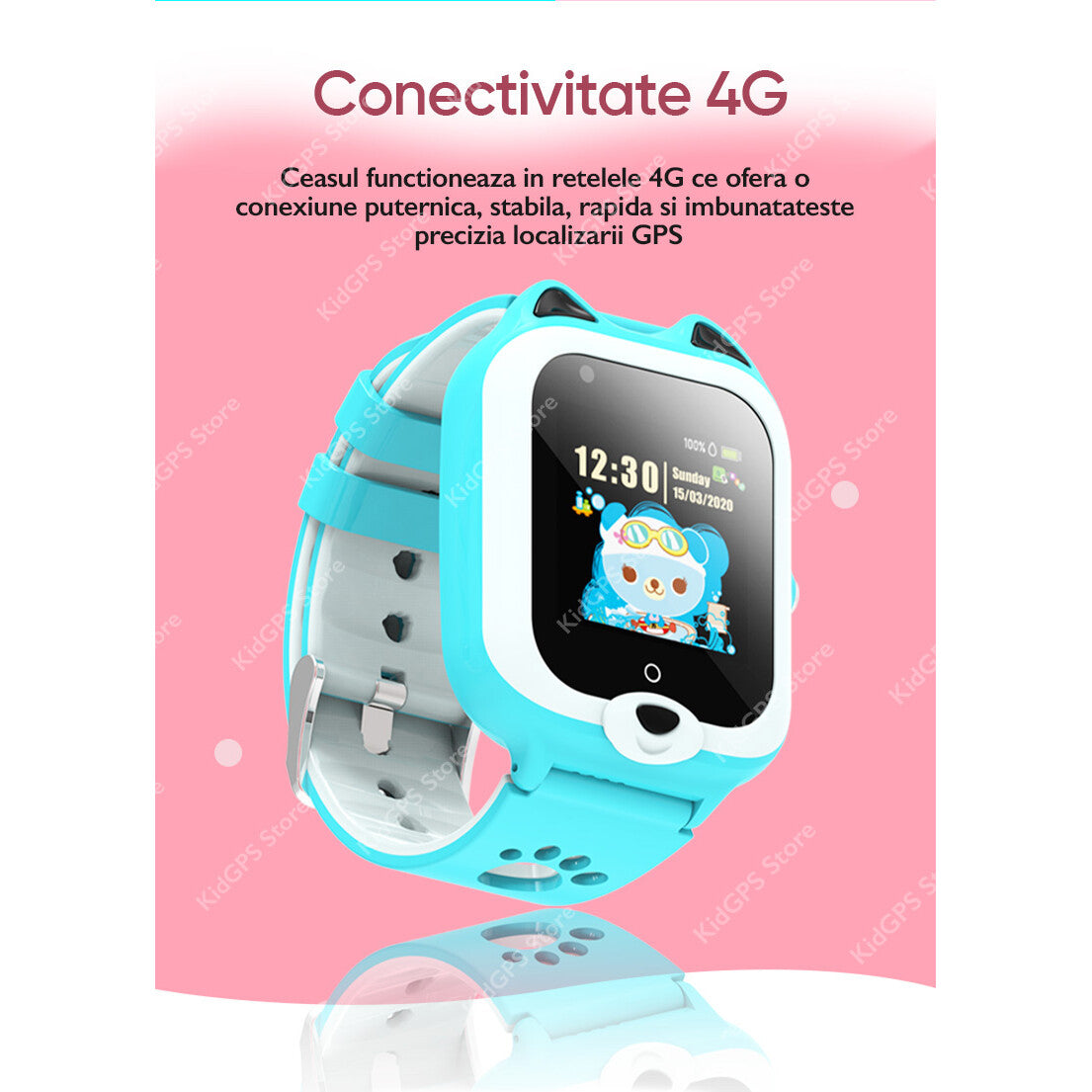 Ceas smartwatch GPS copii Techone™ KT22+ Pro 4G, Albastru