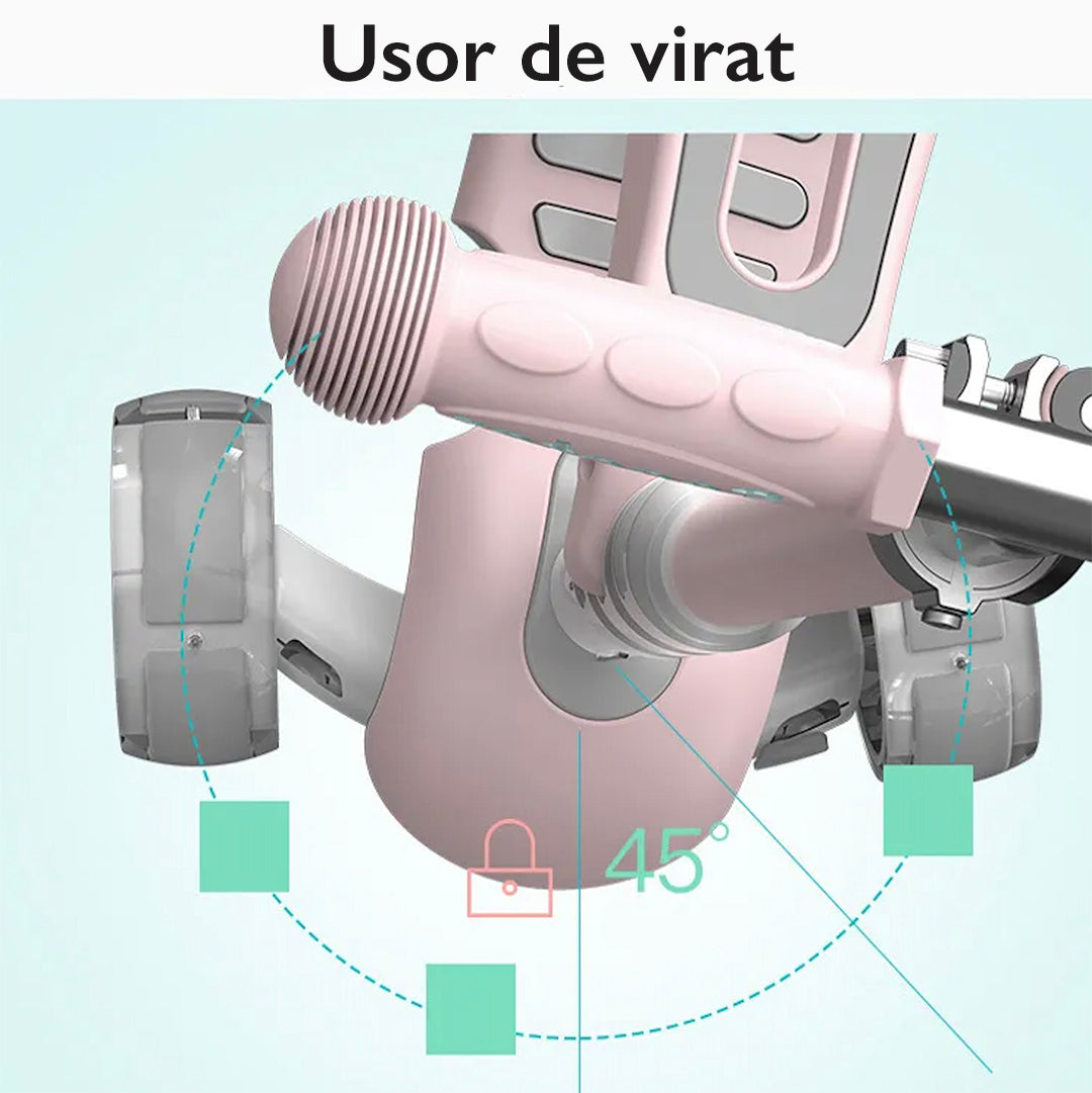 Trotineta copii 3 in 1 KidProtect Ultra Safe, Roz