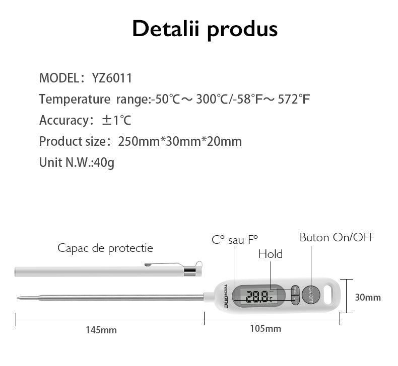 Termometru profesional mancare Techone YZ6001