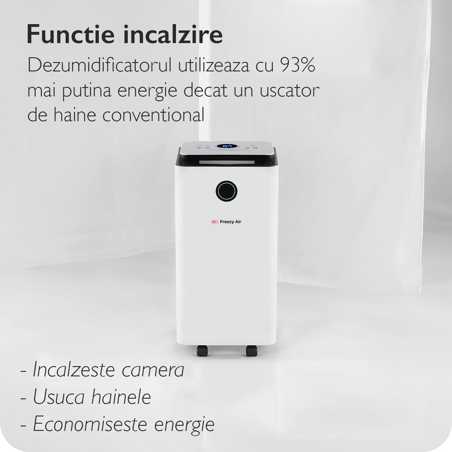 Dezumidificator si purificator aer Freezy Air® Dry Pro 12L