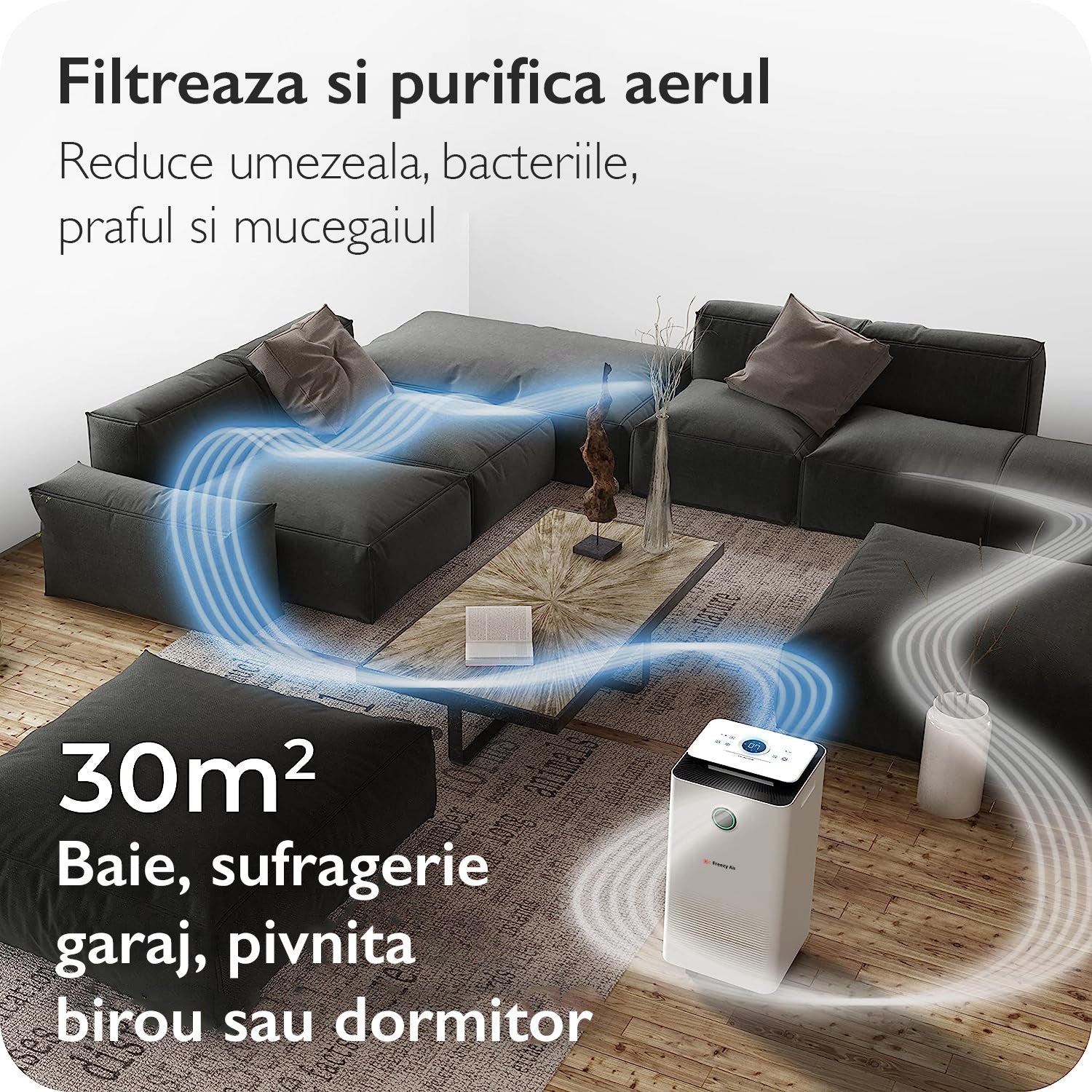 Dezumidificator si purificator aer Freezy Air® Dry Pro 12L