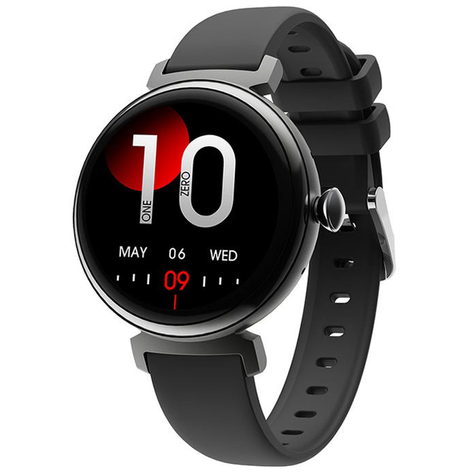 Ceas smartwatch femei TechONE DM70 Tiny Me, Negru Silicon