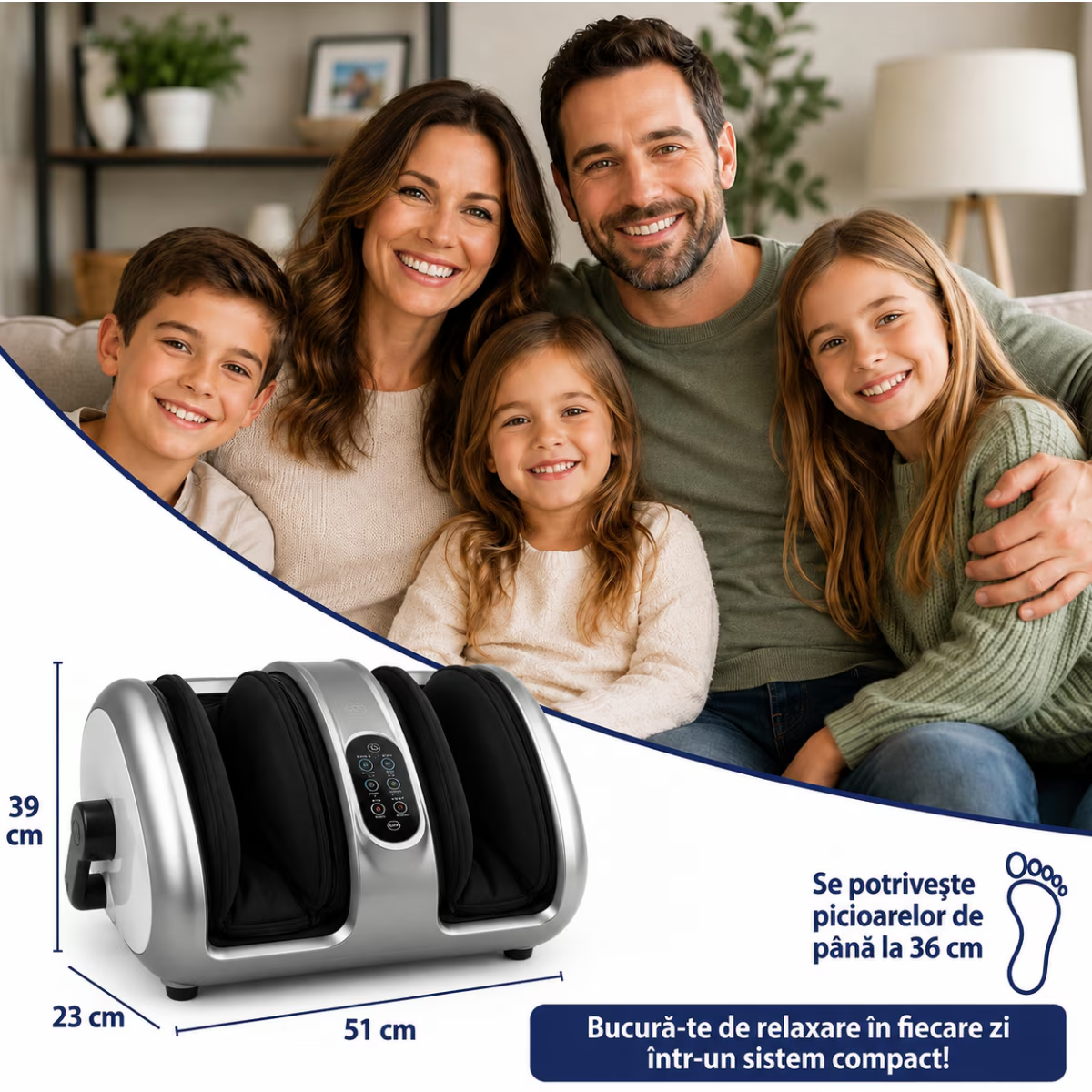 Aparat de Masaj Picioare si Pulpe 2 in 1 Horigen VitaLFeet