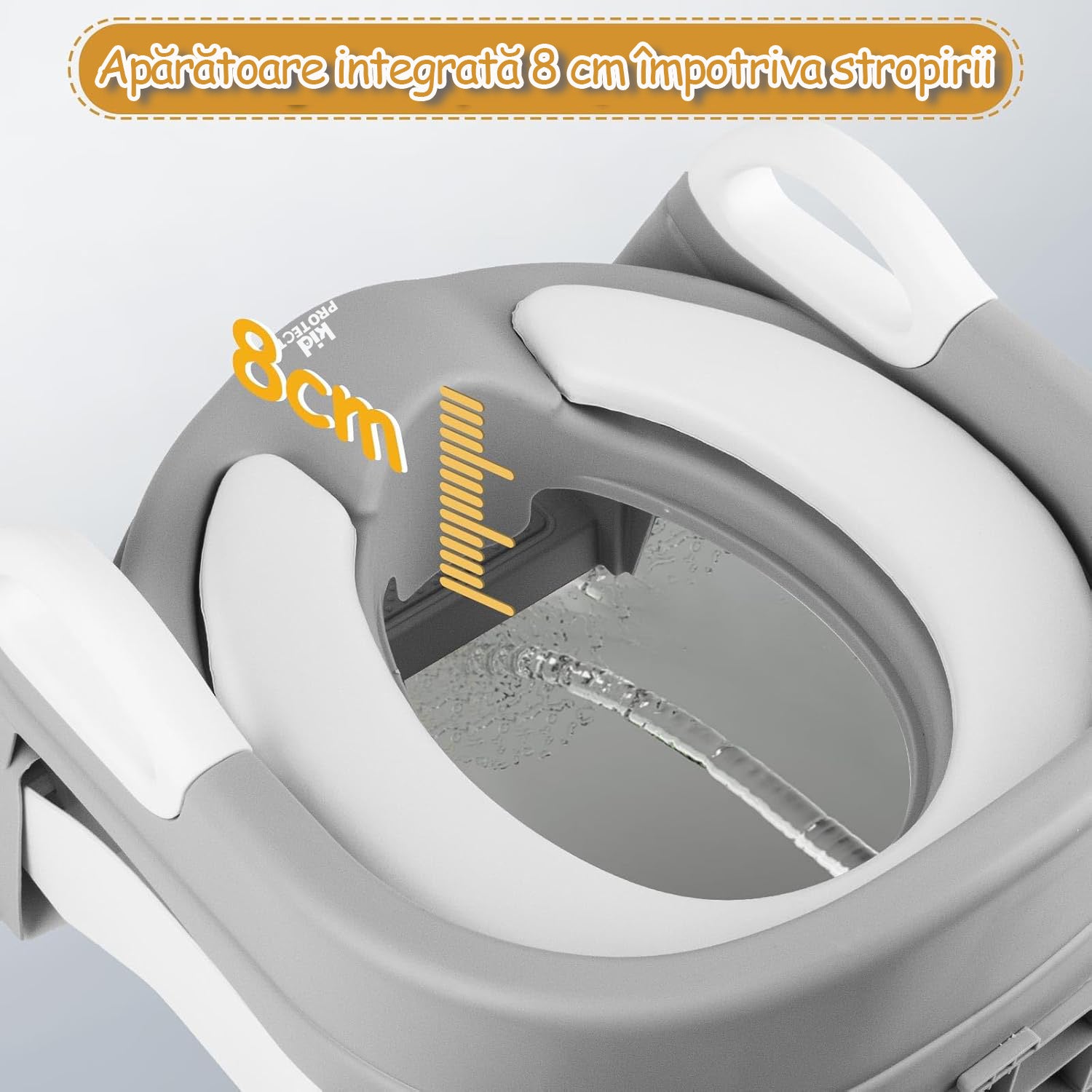 Reductor WC Copii si Olita 2 in 1 Cu Trepte KidProtect GrowStep Toilet