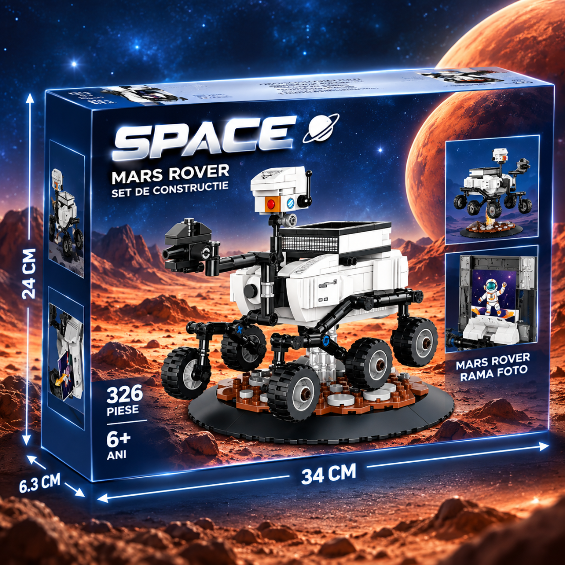 Set de Constructie cu Piese Tip Blocuri Constructie 326 Piese MiniBric Mars Rover 4429