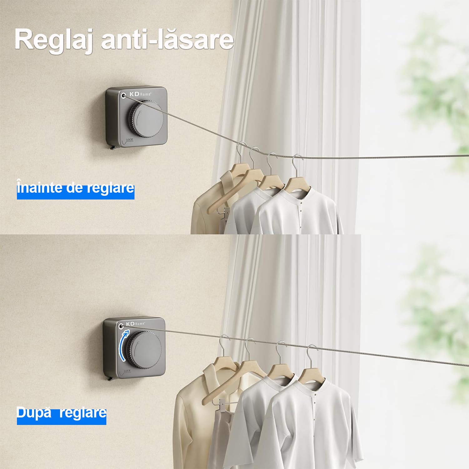 Sarma Pentru Uscare Rufe Retractabila KD Home FlexiCord