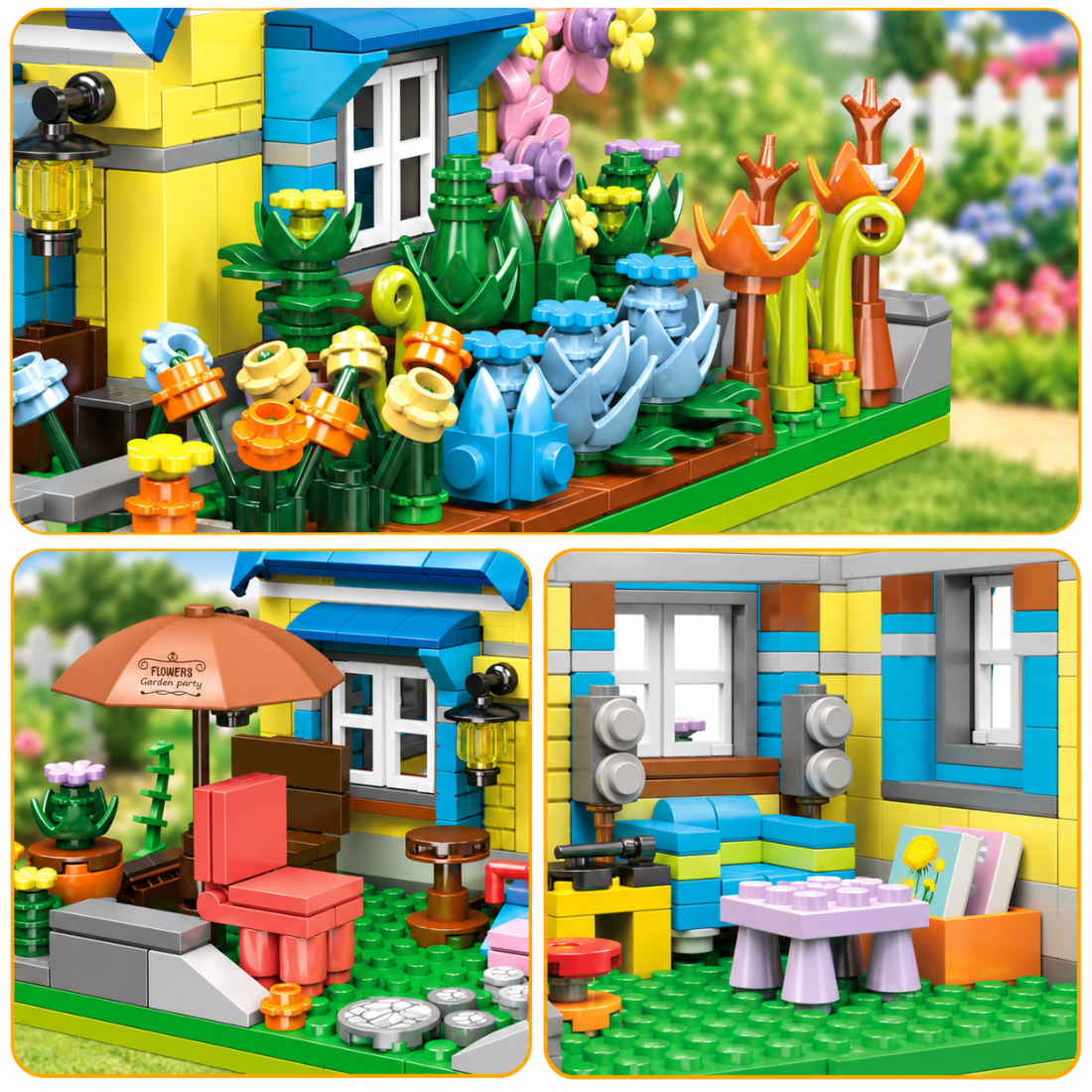 Set de Constructie cu Piese Tip Blocuri Constructie 792 Piese MiniBric The Blue Garden House 2901