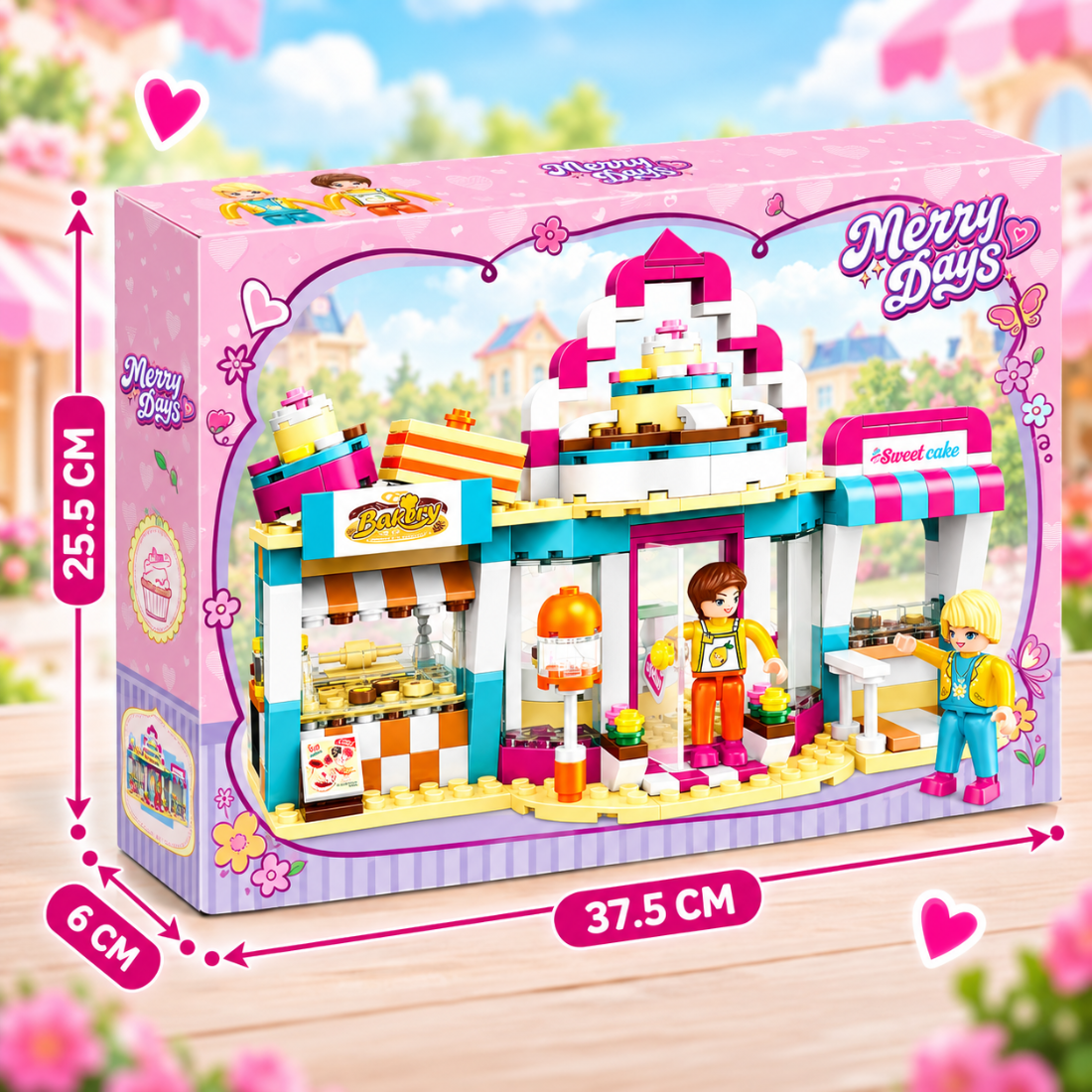 Set de Constructie cu Piese Tip Blocuri Constructie 348 Piese MiniBric Bakery Shop 4574