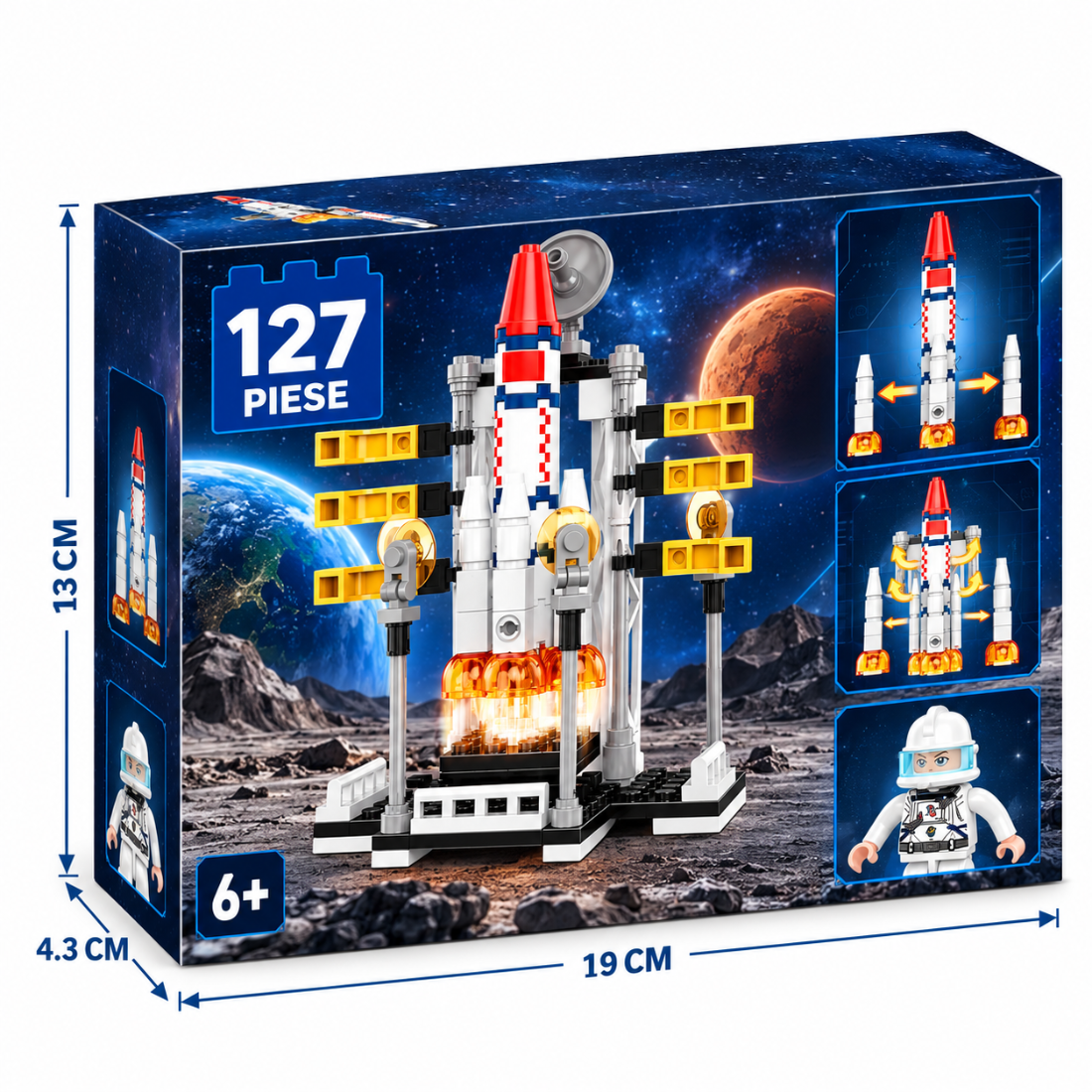 Set de Constructie cu Piese Tip Blocuri Constructie 127 Piese MiniBric Starbound 4435