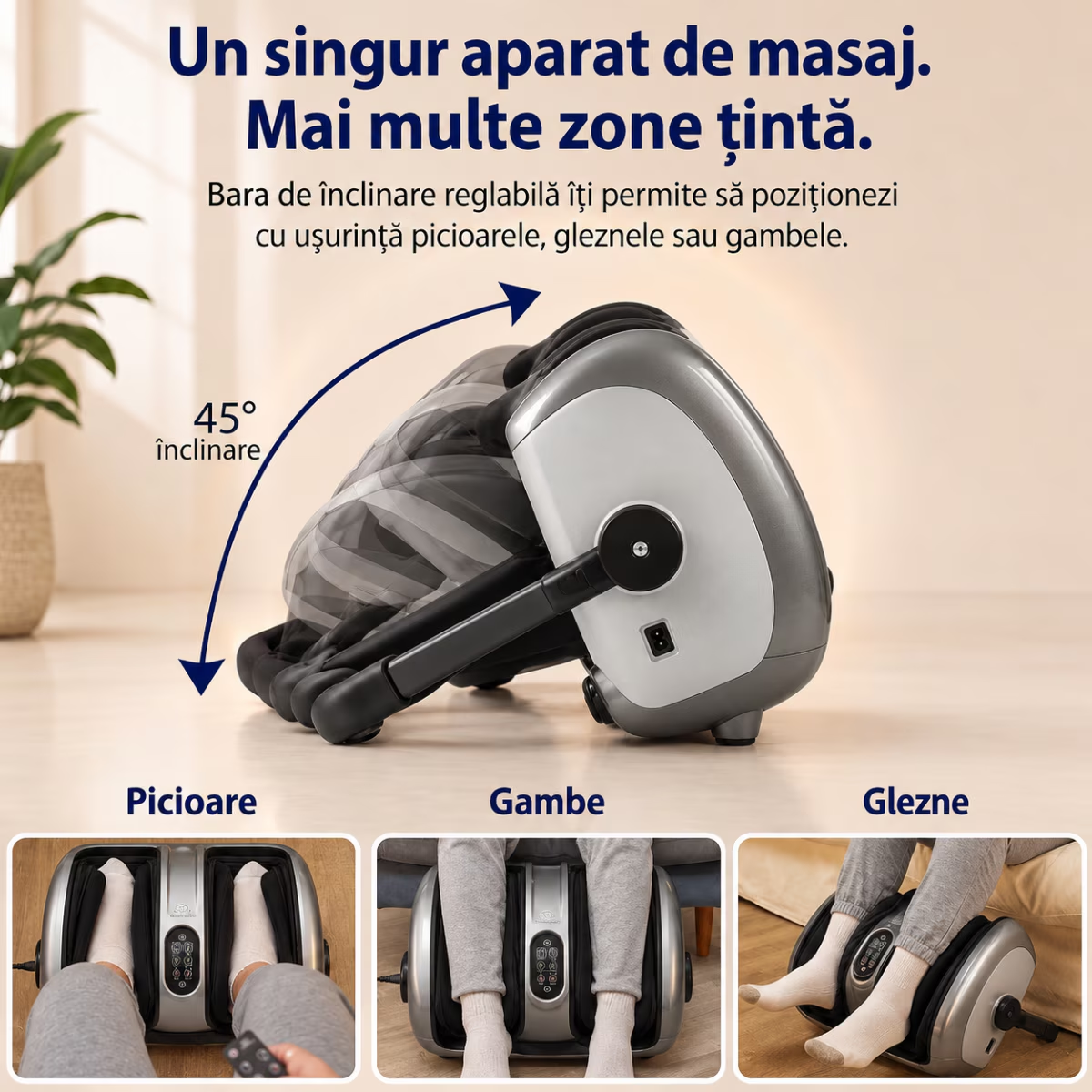 Aparat de Masaj Picioare si Pulpe 2 in 1 Horigen VitaLFeet