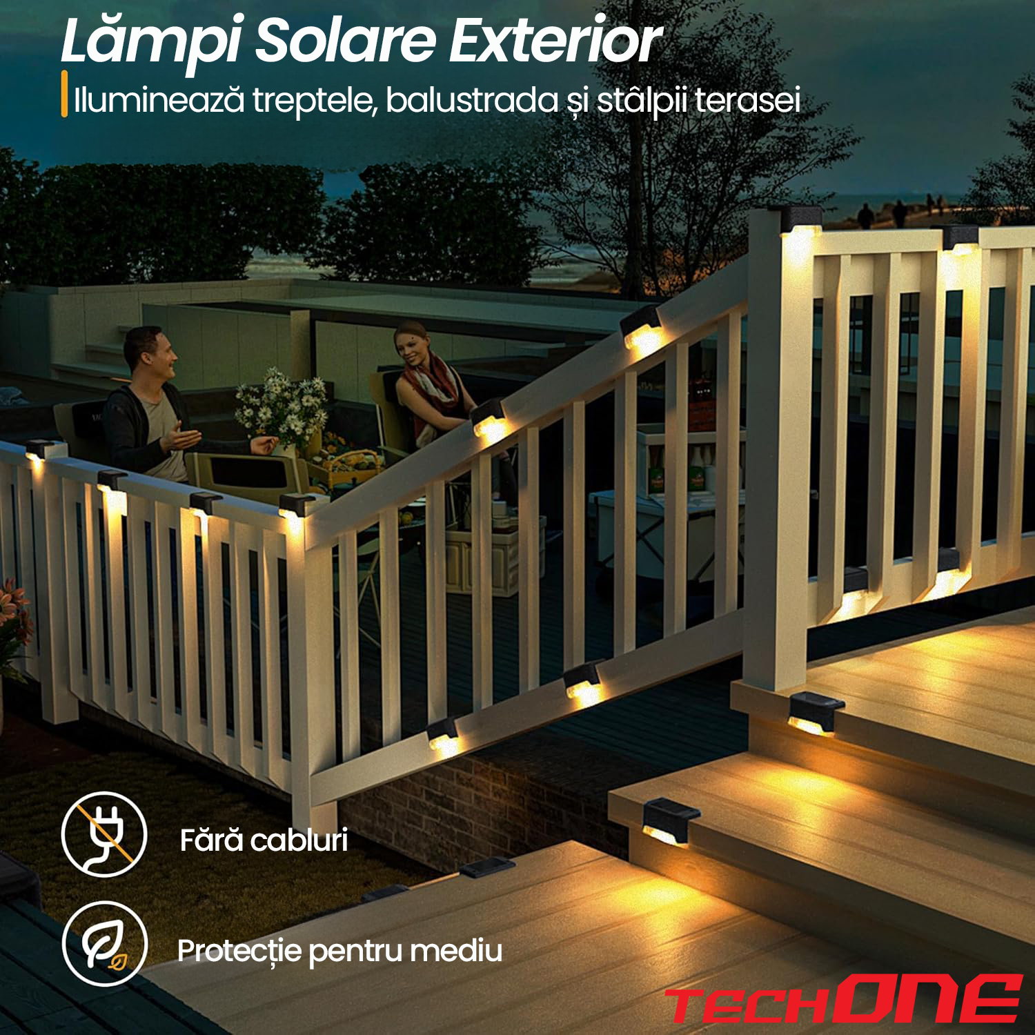 Set 16 Lampi Solare Techone LumaStep MiniSet